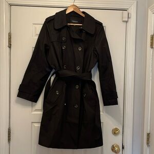 EUC London Fog Black Trench Coat